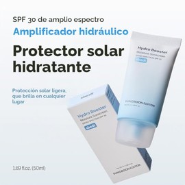 SUNGBOON EDITOR Hydro Booster - Protector solar de humedad con SPF 30 de amplio espectro, protector solar coreano hidratante para cara sin yeso blanco