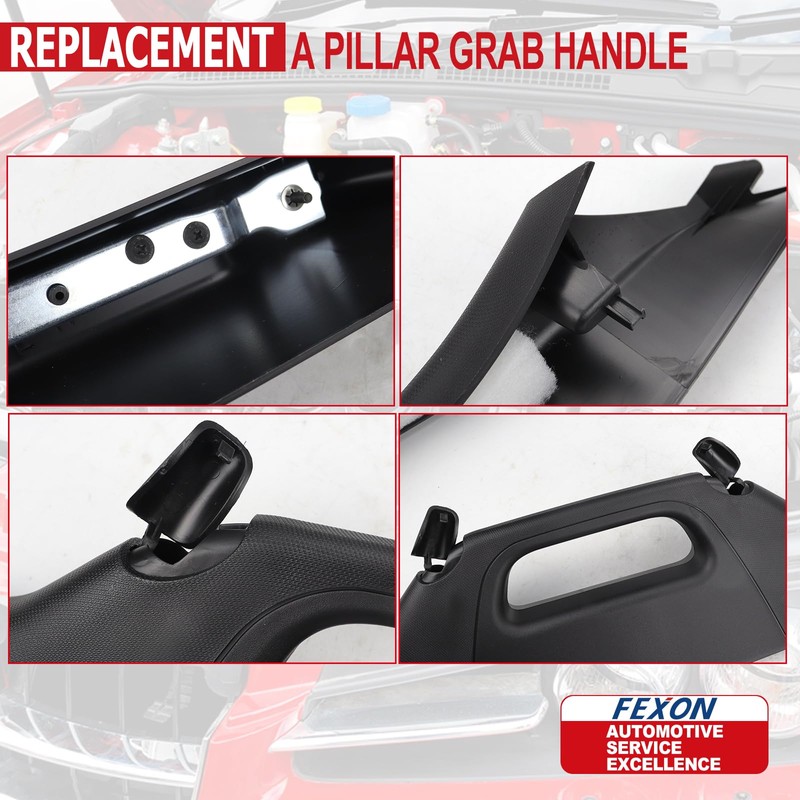 FEXON A Pillar Grab Handle Interior Trim Compatible with 2011-2016
