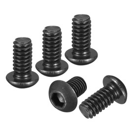 DTGN 1/4"-20x1/2" Button Head Socket Cap Screws - 30Pack - Good for Road Bicycle, Mountain Bike, Auto, Motorcycle - Carbon Steel Black Oxide - Hex Socket Drive Fasteners