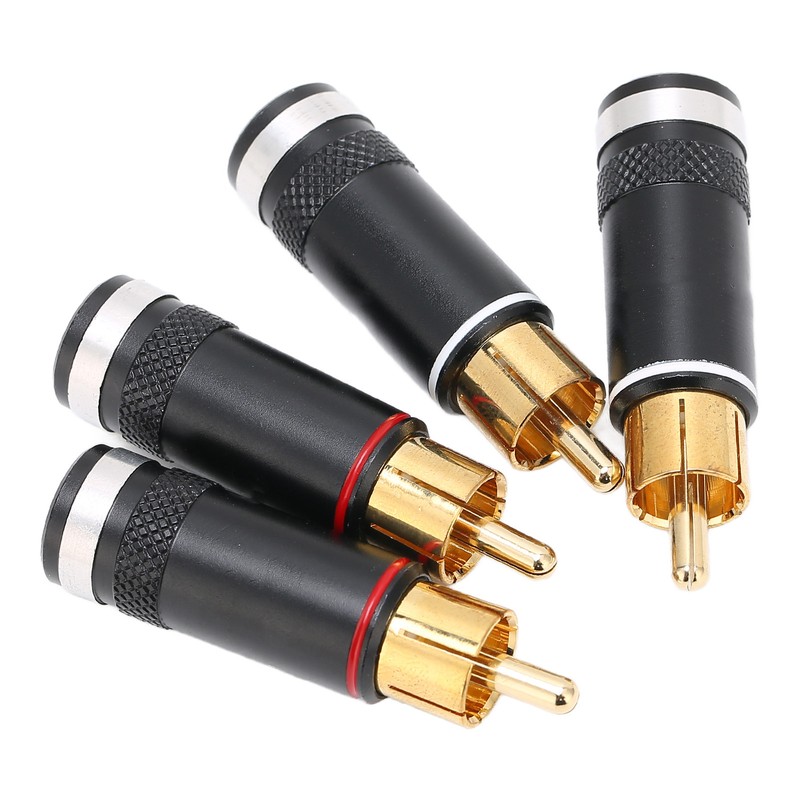 Preffair R1764 RCA Audio Plug 24K Gold Plated Signal Cable