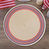 Feuille Patriotic Placemats Round Independence Day Placemats Set of 4