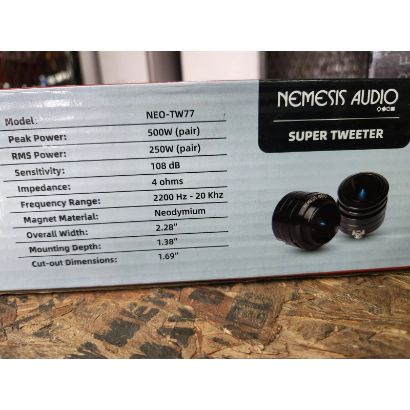 Nemesis Audio Neo-Tw77 High Compression Neo Super Bullet Tweeters (Pair)