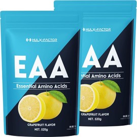 [Grapefruit Flavor 2-Pack Set] Essential Amino Acid Supplement EAA No Artificial Sweeteners Hulk Factor 520g Made in Japan