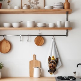 INDAJEDN Yorkshire Terrier Bathroom Hand Towels, Yorkshire Terrier Hand Towels for Bathroom, Dog Bathroom Decor, Kids Hand Towels, Yorkshire Terrier Gifts for Women Dog Lovers, 16x24 Inch