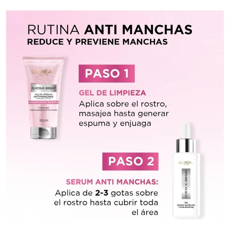 Skincare Kit Rutina Completa Glycolic Bright L'oréal Kit 5