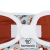 bamboolik Duo, overtrousers pattern, Velcro fastening, heavenly animals + brown,