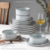 Ceramic Dinnerware Sets for 6, Onader Stoneware Plates and Bowls
