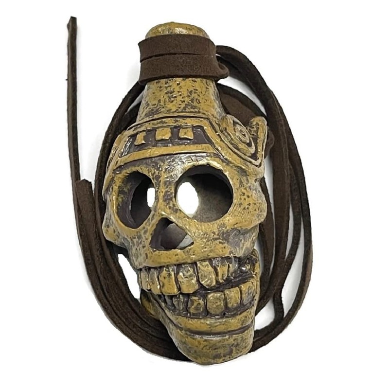 Ghostbusters Afterlife Aztec Death Skull Whistle Antique Gold Earthen Props