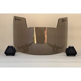 Precision Smoke Black 2.0 Football Helmet Visor // Eye-Shield // Fits Major Brands Kids, Youth & Adult Helmets // Eye Protection // Dark Tinted Visor