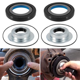 Front Axle Knuckle Vaccum Shaft Seal & Outer Tube Seals Kit Set Fit For Ford 2005-2019 F250 F350 F450 F550 Super Duty Dana Super 60 Replace #2023068#2014835#54983