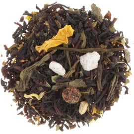 AURESA Tea Kraftschub | Tea Mix with Mate and Pear Peach Flavour | Mix of Green and Black Tea