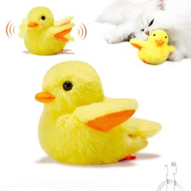 Petgravity Flapping Wings Duck Cat Toys Animal Sound Interactive Squeaking Catnip Toys for Cats with Real Chirping Duck Sound Fun Kitty Kitten Catnip Toys for Cat Exercise Plush Duck