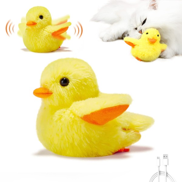 Petgravity Flapping Wings Duck Cat Toys Animal Sound Interactive Squeaking