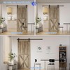 CCJH 9FT Single Sliding Barn Door Hardware Kit Black Basic