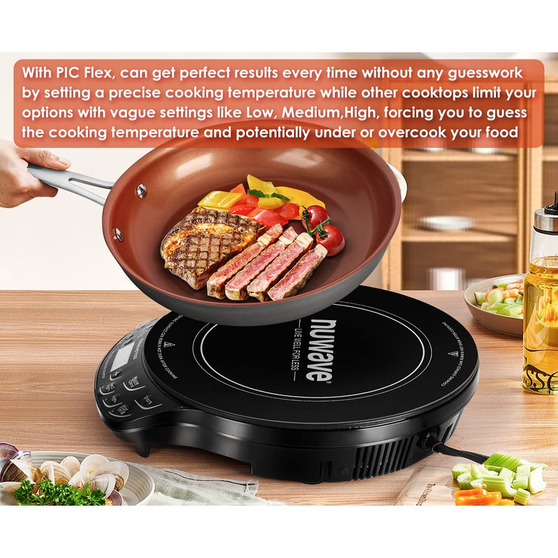Nuwave Flex Precision Induction Cooktop, 10.25” Shatter-Proof Ceramic Glass, 6.5”