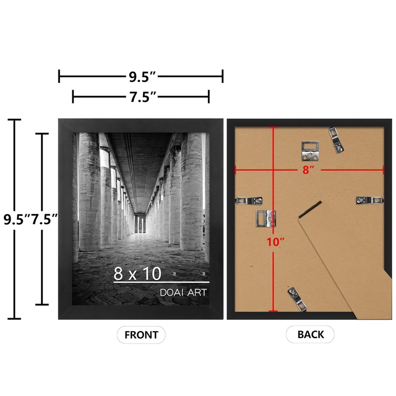 DOAI ART 8x10 Picture Frame,Black 8x10 Picture Frame for Horizontal