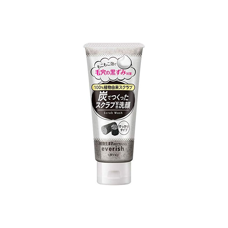 [Utena] Everywhere Charcoal Scrub Face Wash 135g x 3 pieces