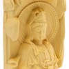 Asuniko Kwan-yin Bodhisattva Wood Carving, Tsuge Plant, Boxwood, Buddha Statue,