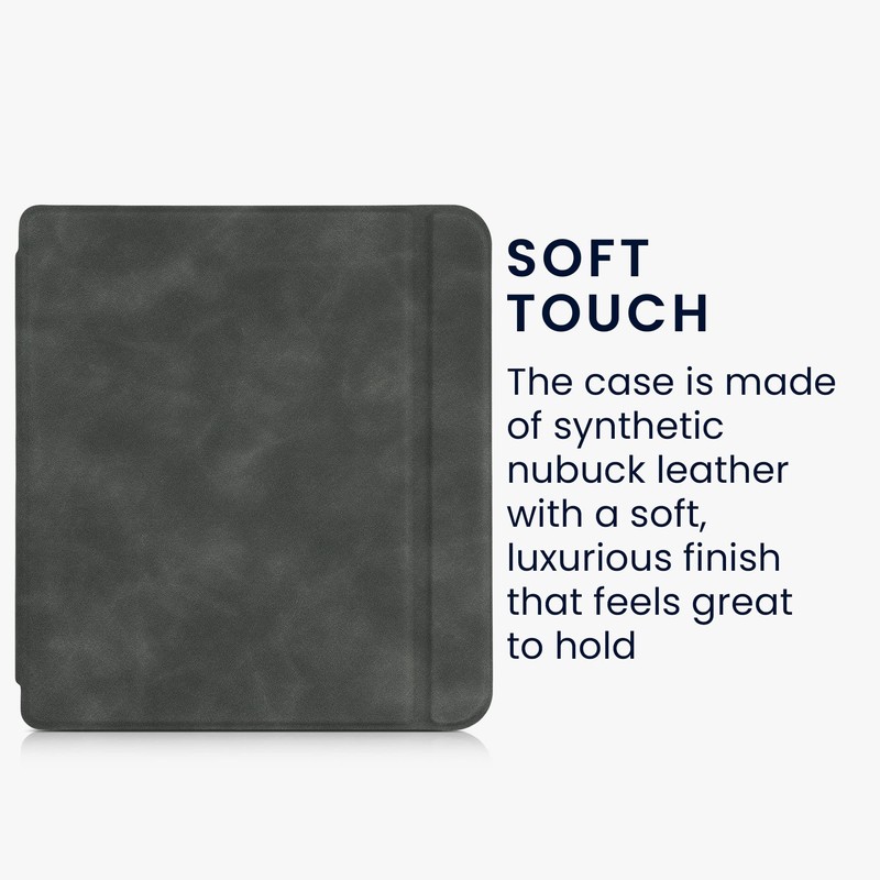 kwmobile Case Compatible with Tolino Vision 6 - Faux Leather