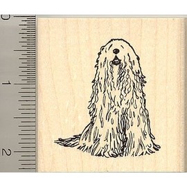 Komondor Dog Rubber Stamp