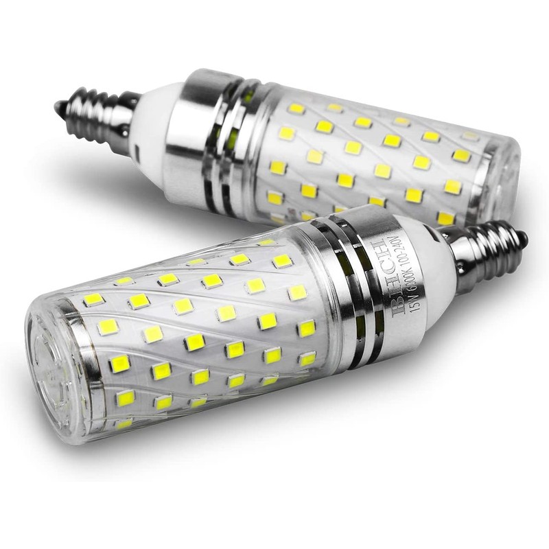 BHCH E12 LED Corn Bulbs, 15W, 6000K Daylight White, 1500LM,