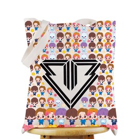 WZMPA Korean Bigbang Tote Bag K-Pop Album Inspired Gift K-Pop Record Shopping Grocery Bag For VIP Fans, Bigbang Tg, L