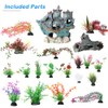 GeLaozee Aquarium Decorations Set - Complete Fish Tank Decor with