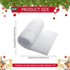 2 Pack Artificial Fake Snow Blanket 70 x 100 cm Christmas Nativity Soft White Snow Blanket Thickened Snow Sheet Fake Snow Blanket for Christmas Tree Skirt Table Runner Holiday Decor Winter Display