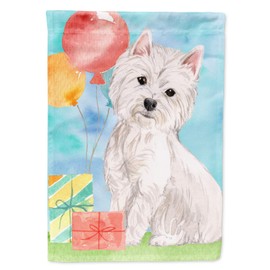 Caroline's Treasures CK3228GF Happy Birthday Westie Flag Garden Size, Small, Multicolor