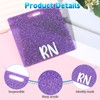 HJZHII RN Badge Buddy Card, Nursing Glitter Nurse Badge Buddy