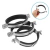 SHINEOFI 3pcs Adjustable Metal Carbon Steel Pipe Support Clamp Versatile