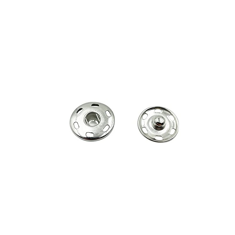 20 Sets Silver Sew-on Snap Button,Big Metal Snap Fastener Durable