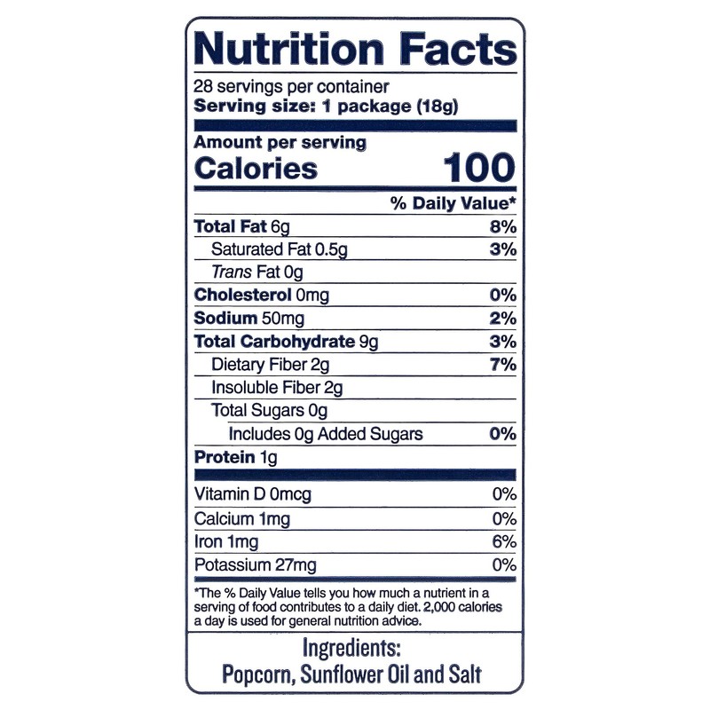 Skinny Pop SKP00462 Popcorn, Original, 0.65 Oz., 28/Carton