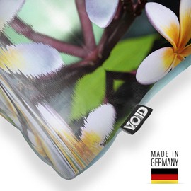VOID Zen Garden Frangipani Flower Cushion Cover Polyester Decoration Easter Decorative Cushion Outdoor Garden Cushion Size: 80 x 80 cm