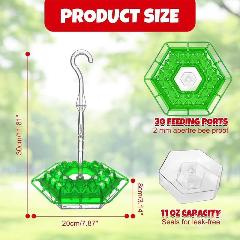 LimCryspp Shirem Hummingbird Feeder for Outdoors - 30 Flower Feeding