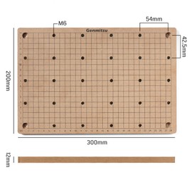 Genmitsu CNC MDF Grid Spoilboard for 3020 CNC Router Machine, Compatible with 3020-PRO Max, 300 x 200 x 12mm, M6 Holes(6mm), Screws and Wrench Included