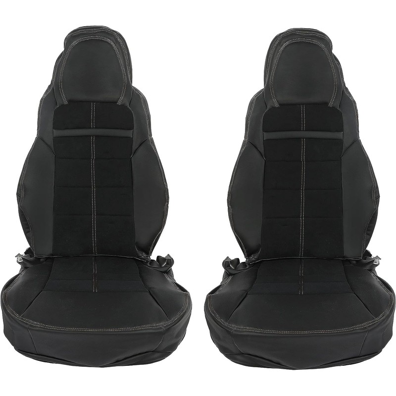 Kojem Seat Covers Set Compatible with 2005-2011 Corvette C6 Driver