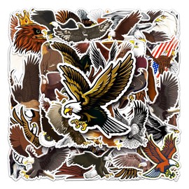 50 Pcs Hawk Stickers Waterproof Cute Animal Stickers for Water Bottle Laptop Luggage Car Skateboard Phone Helmet Bike Computer Notebook,Vinyl Cartoon Birds Decals for Teens Kids Adults