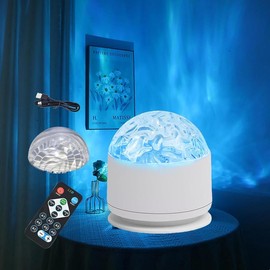 2 in 1 Galaxy Light, 16 Color Aurora Night Light Projector, Ocean Wave Projector with Remote Control, USB Recharge Northern Lights Projector for Bedroom Home Decor Gifts (Aurora & Wave) USB Rechargeable