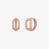 Gold&Deer 14K Goldfield Simple O-Ring Line One-Touch Earrings White Gold
