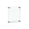 Azar Displays, 105514, Floating Acrylic Wall Frame with Silver Hardware