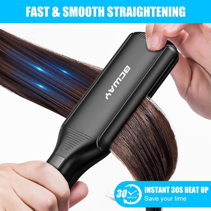 Bcway Professional Hair Straightener, 2.16'' Extra-Large Floating Titanium Flat Iron,
