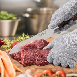 HPHST Cut Resistant Gloves, EN388 Level 5 Cut Resistant Gloves, No Cut Gloves, Cut Proof Gloves, Food Grade (Grey, XS)