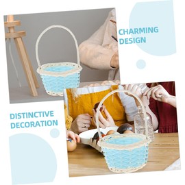 MERRYHAPY Tiny Baskets Set of 6 Weaving Storage Baskets Handles for Shower Wedding Decorations