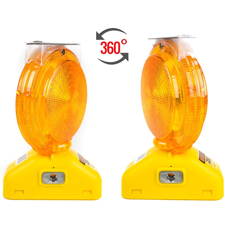 (One Ea) RK Safety BLIGHT-ST Solar Rechargeable Barricade Amber LED