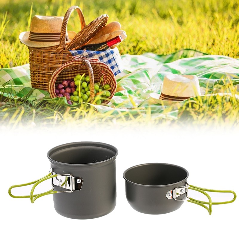 Compact Aluminium Alloy Pot Set Foldable Handgrip with Storage Bag