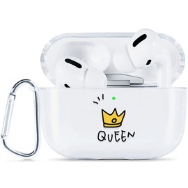 AKABEILA Case for Airpods Pro 2, Soft TPU Clear Protective Case, Shockproof Airpods Pro 2 2022 Case with Pattern Carabiner Airpods Pro 2nd Generation Charging Case