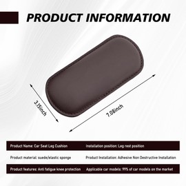 Zikefest 2PCS Car Door Armrest Pads, Arm Rest Elbow Pads, Car Armrest, Soft Leather Car Armrest Cushion, Universal Car Interior Accessories, Car Knee Pads for Arm Support Protect (Brown)