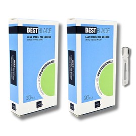 Best Blade - 40 Sterile Disposable Blades (2 Packs of 20) for Pedicure, Callus Removal and Foot Care (Size 8)