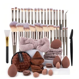 Makeup Brushes Set,52PCS Professional Makeup Brush Multi-Functional Makeup Tool Set for Women Include Eyebrow Razor Makeup Sponge & Face Mask Brush Be